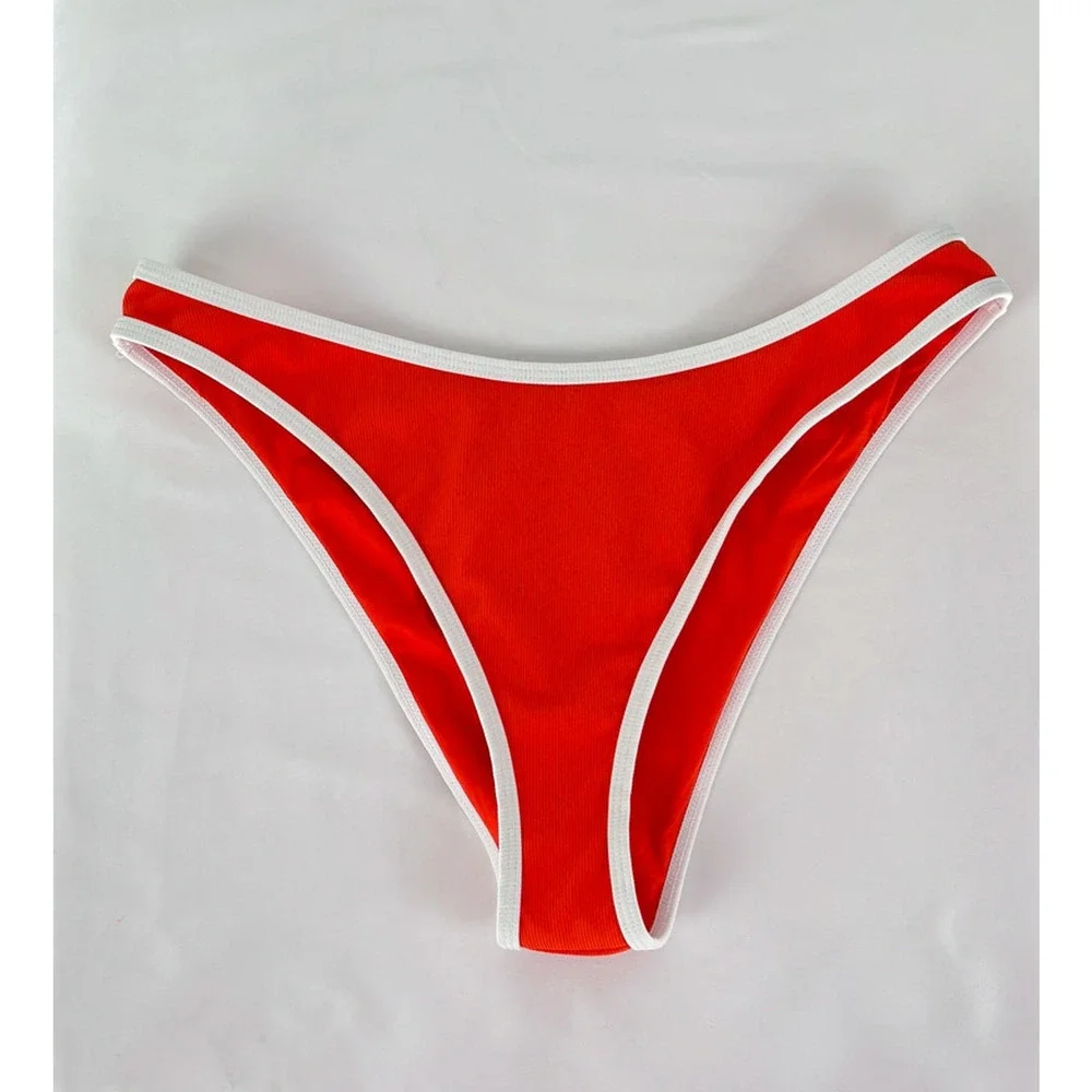 Wilo The Label 2 Piece Tankini Swimsuit Tomato Orange Womens Size Large New